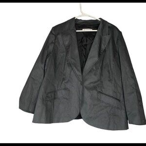 Persona by Max Mara Faux Leather Oversized Blazer
